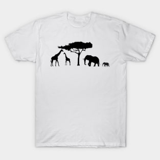 Black savannah background T-Shirt